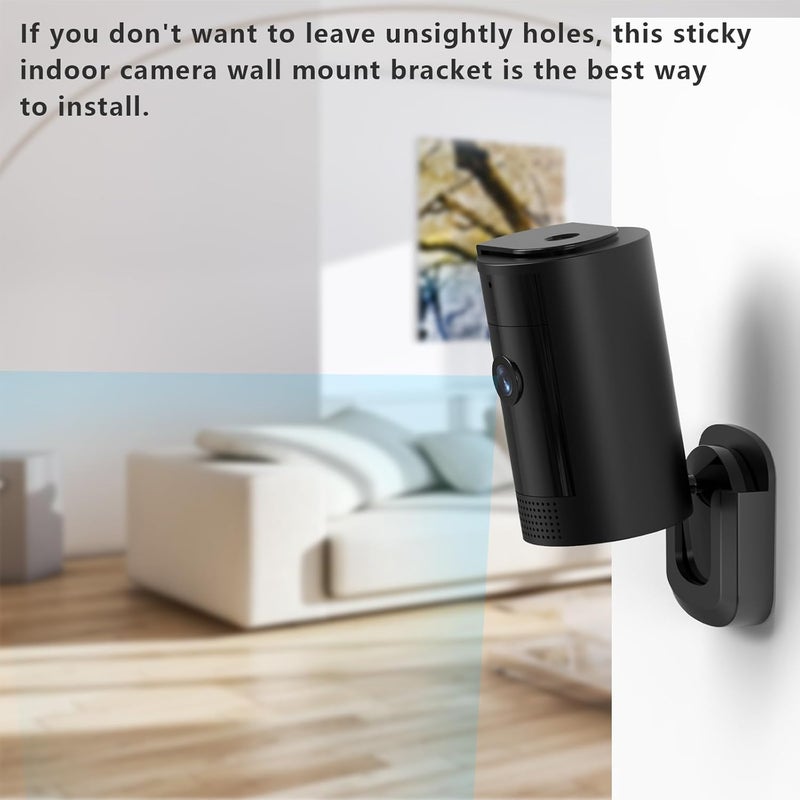 Pefecon 3 Pack Wall Mount Bracket for Camera, Adhesive Camera Mount, No Drill No Screws(Black, Camera not Included) - Image 3